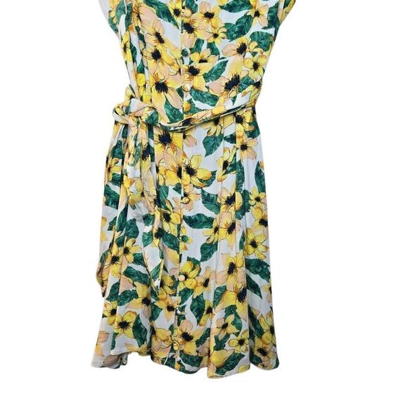 Cupcakes and Cashmere Dress Floral Tie Waist Mini Size Medium Summer Sundress - Picture 4 of 8